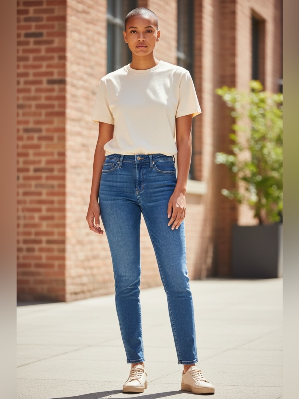 Madewell Blue Skinny Jeans with Stretch